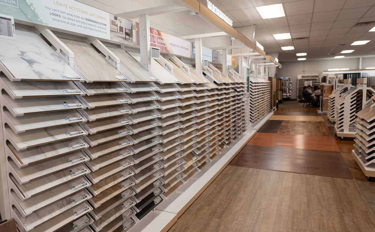 luxury vinyl flooring display in Spartanburg 