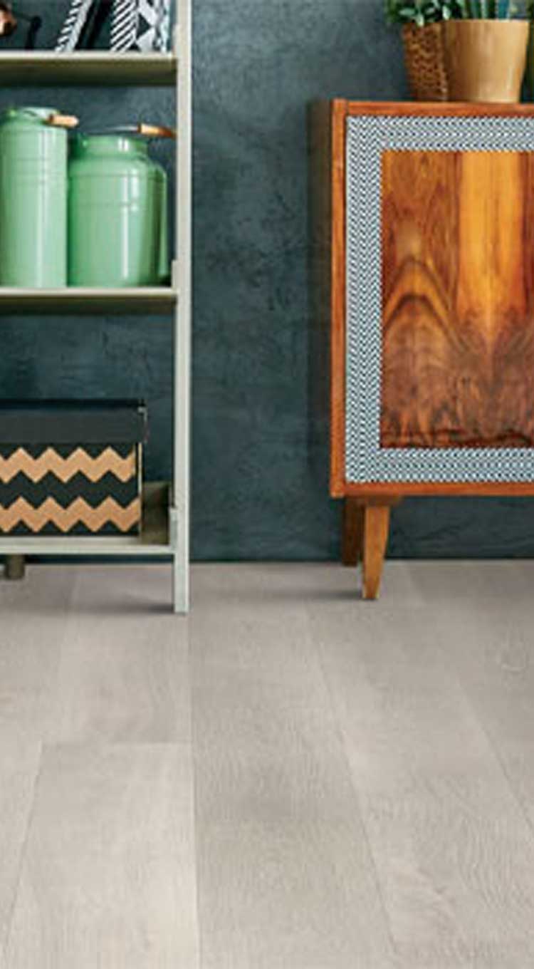 Installed laminate flooring in home